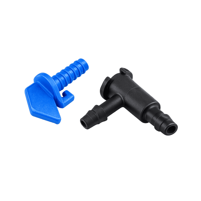 Extended barbed outlet