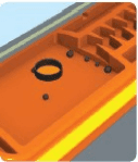 Laser drilled outlet