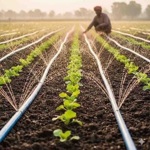 Rain Pipe and Rain Hose irrigation system improving soil porosity and seed germination